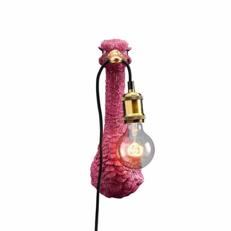 Werns - Wand Lamp Struisvogel Kuiken Roze 15x35cm Werns - Wand Lamp Struisvogel Kuiken Roze 15x35cm