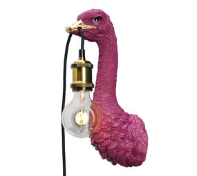 Melting Pot - Wandlamp Struisvogel Kuiken Roze 15x35cm Melting Pot - Wandlamp Struisvogel Kuiken Roze 15x35cm