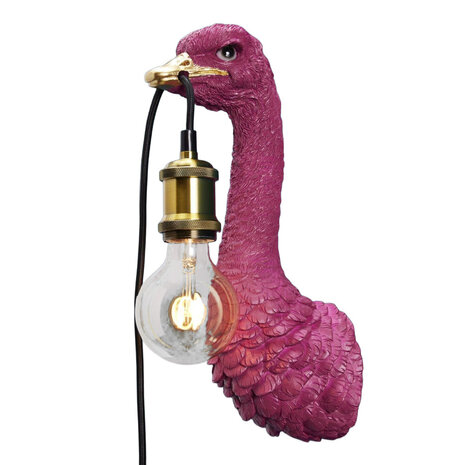 Melting Pot - Wandlamp Struisvogel Kuiken Roze 15x35cm