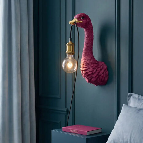 Melting Pot - Wandlamp Struisvogel Kuiken Roze 15x35cm