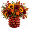 Werns - Vaas Tomaten Rood Groen Keramiek 34x33cm handgemaakt Werns - Vaas Tomaten Rood Groen Keramiek 34x33cm handgemaakt