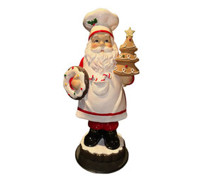 Melting Pot - Beeld Kerstman Chefkok Multicolor 15x30cm Melting Pot - Beeld Kerstman Chefkok Multicolor 15x30cm