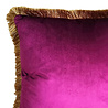 Werns - Sierkussen Paars Fluweel 45x45cm met Gouden Franjes en Binnenvulling Werns - Sierkussen Paars Fluweel 45x45cm met Gouden Franjes en Binnenvulling