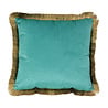 Werns - Sierkussen Turquoise Fluweel 45x45cm met Gouden Franjes en Binnenvulling Werns - Sierkussen Turquoise Fluweel 45x45cm met Gouden Franjes en Binnenvulling