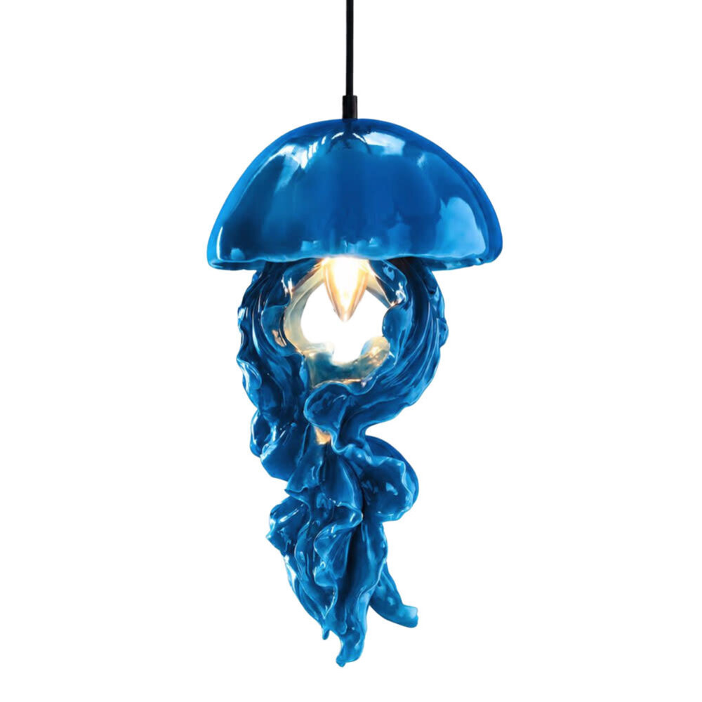Werns - Hanglamp Ava Jellyfish Blauw Kunststof 23x42cm Werns - Hanglamp Ava Jellyfish Blauw Kunststof 23x42cm