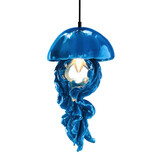Werns - Hanglamp Ava Jellyfish Blauw Kunststof 23x42cm Werns - Hanglamp Ava Jellyfish Blauw Kunststof 23x42cm