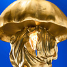 Werns - Hanglamp Ava Jellyfish Goud Kunststof 23x42cm