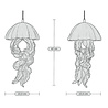 Werns - Hanglamp Ava Jellyfish Goud Kunststof 23x42cm