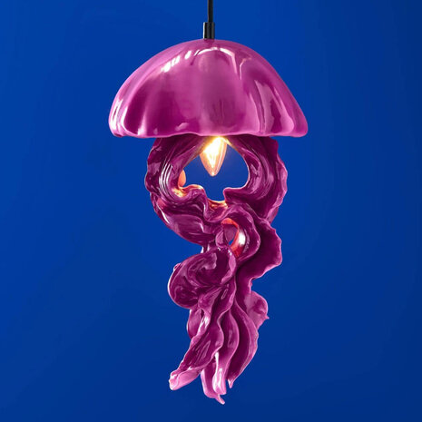 Werns - Hanglamp Ava Jellyfish Magenta Kunststof 23x42cm Werns - Hanglamp Ava Jellyfish Magenta Kunststof 23x42cm