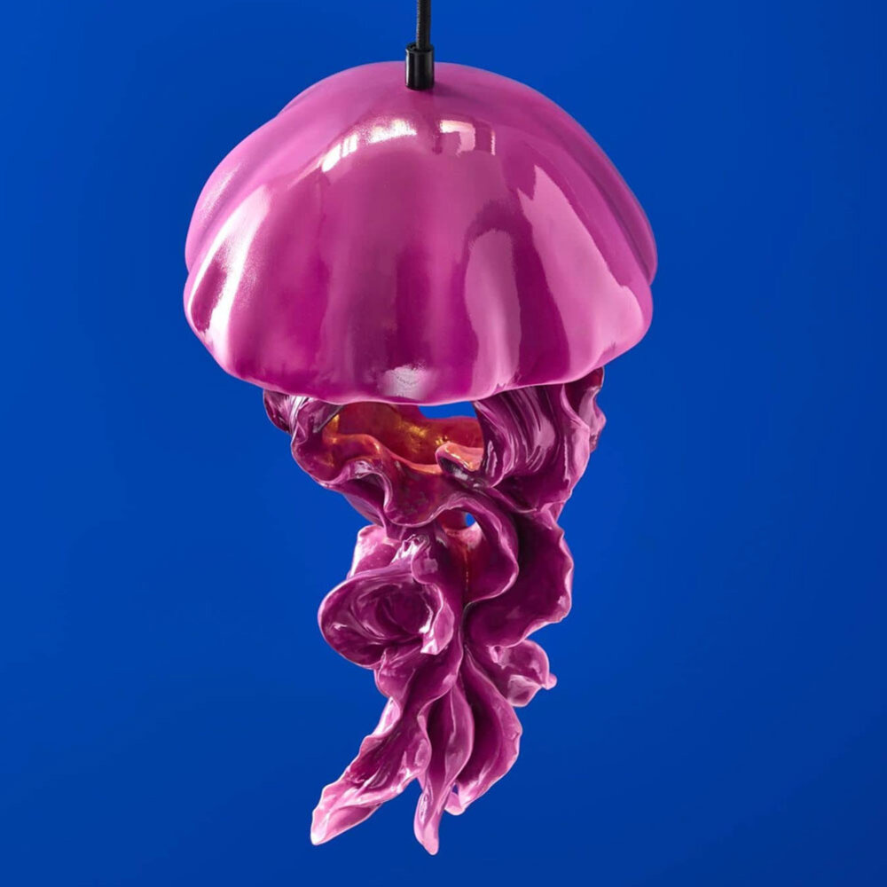 Werns - Hanglamp Ava Jellyfish Magenta Kunststof 23x42cm Werns - Hanglamp Ava Jellyfish Magenta Kunststof 23x42cm