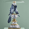 Werns - Bijzettafel Blauwe Papegaaien met Glazen Tafelblad 40x51cm Werns - Bijzettafel Blauwe Papegaaien met Glazen Tafelblad 40x51cm