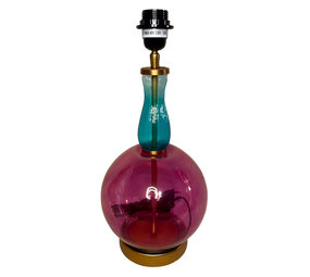 Melting Pot - Lampenvoet Lavendel Turquoise Fuchsia Glas 20x43cm