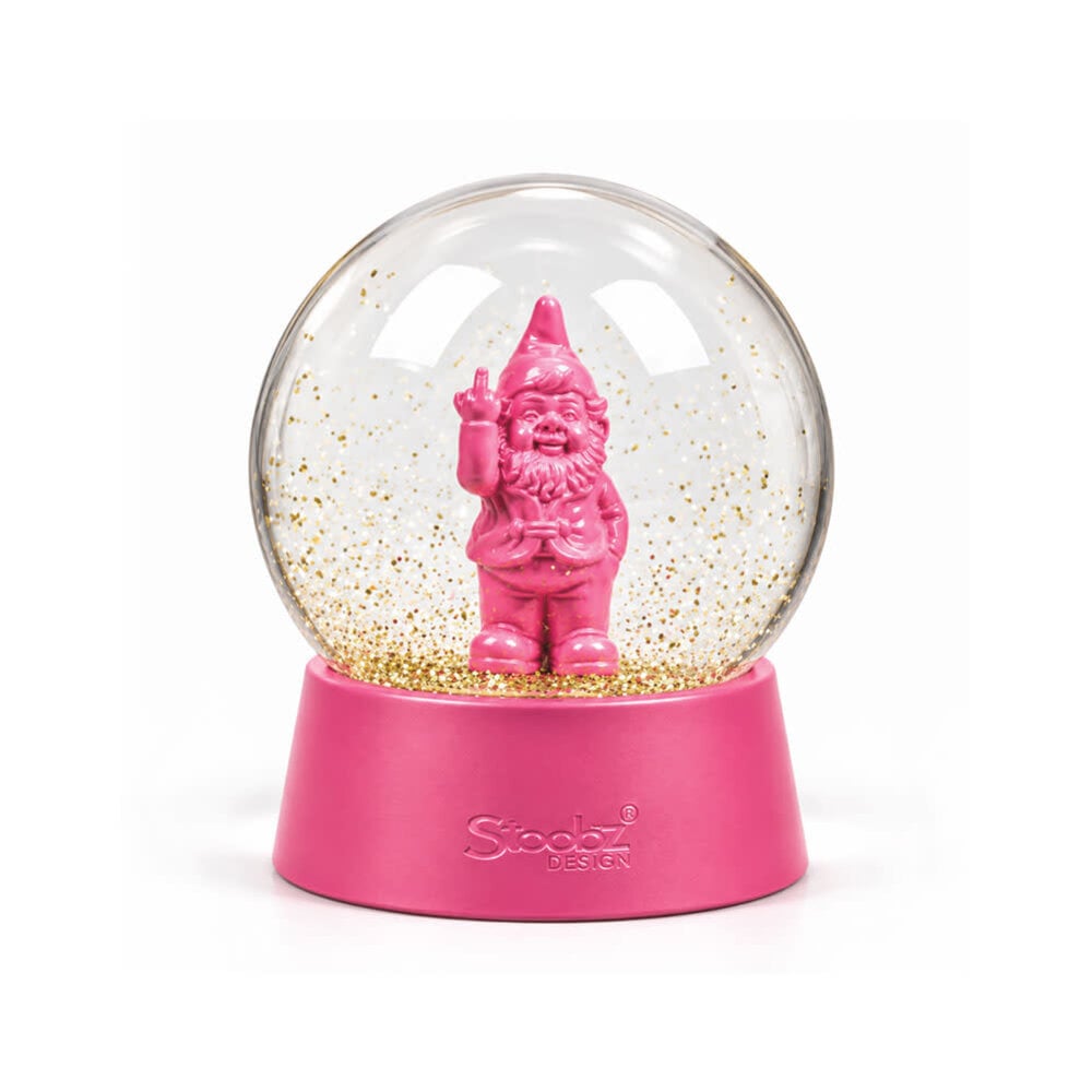 Stoobz Design Sneeuwbol Kabouter F*ck You Fuchsia 10x12cm – Glazen Schuddebol met Gouden Glitters Stoobz Design Sneeuwbol Kabouter F*ck You Fuchsia 10x12cm – Glazen Schuddebol met Gouden Glitters