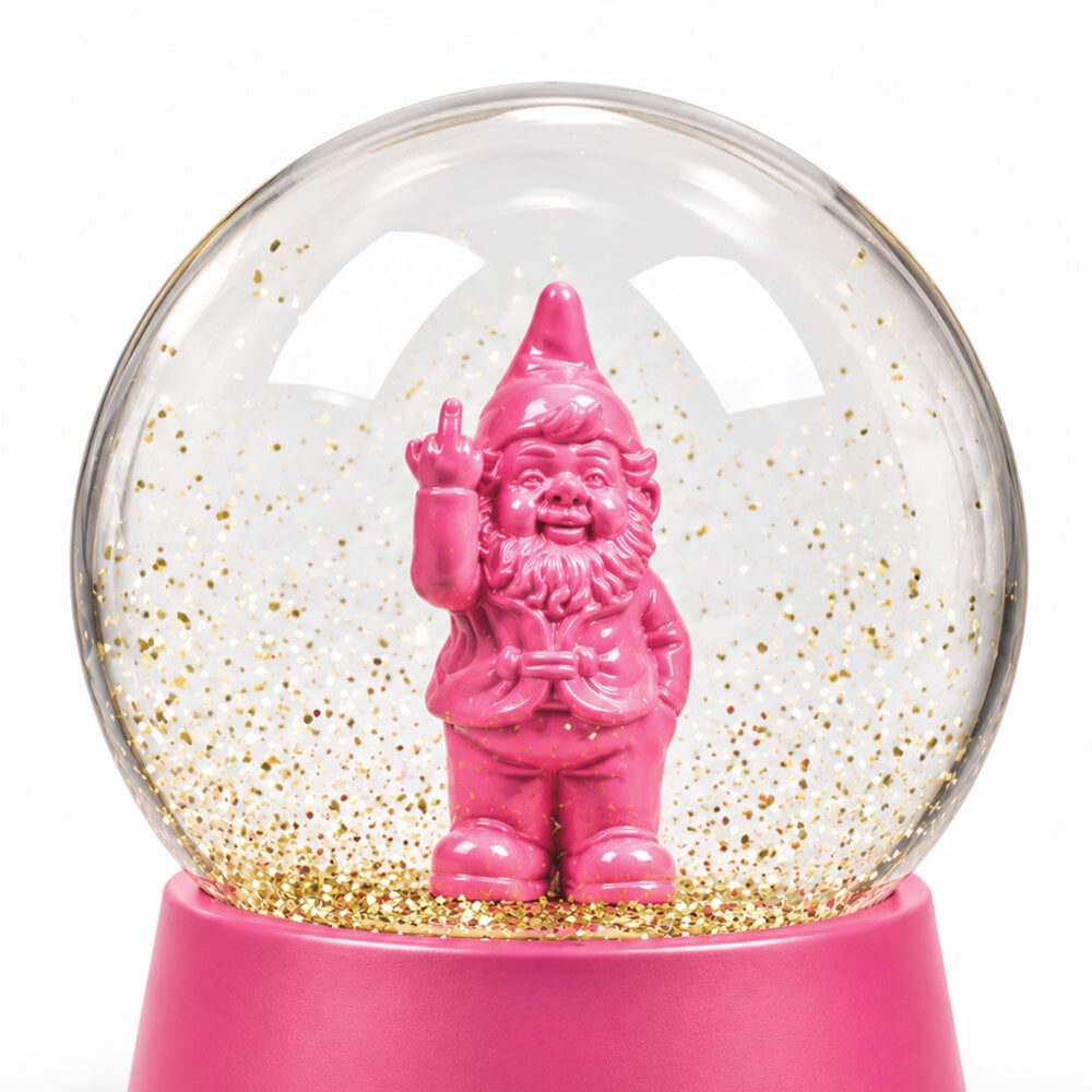 Stoobz Design Sneeuwbol Kabouter F*ck You Fuchsia 10x12cm – Glazen Schuddebol met Gouden Glitters Stoobz Design Sneeuwbol Kabouter F*ck You Fuchsia 10x12cm – Glazen Schuddebol met Gouden Glitters