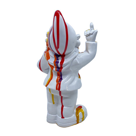 Stoobz Design Beeld Kabouter F*ck You Art Wit-Multicolor 20cm – Kleurrijke Middelvinger Kabouter met Unieke Verfafwerking Stoobz Design Beeld Kabouter F*ck You Art Wit-Multicolor 20cm – Kleurrijke Middelvinger Kabouter met Unieke Verfafwerking