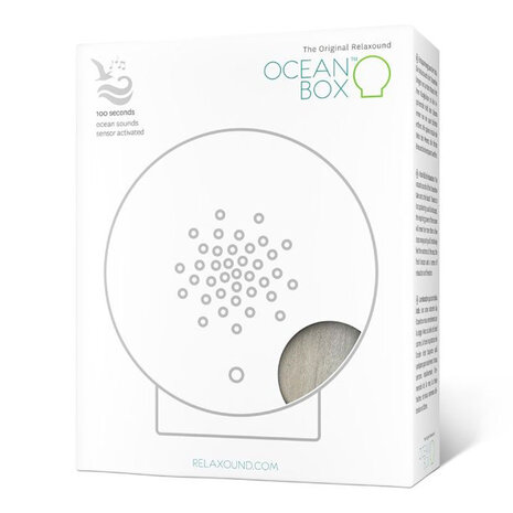 Zwitscherbox - Oceanbox Vintage Hout - Oplaadbare Geluidsbox met Zeegeluiden en Bewegingssensor