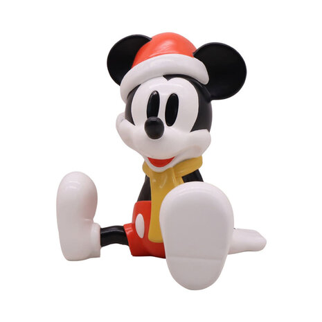 Disney - Disney Mickey Mouse Kerstbeeld Zittend 20cm – Handbeschilderd Kerstfiguur met Kerstmuts en Sjaal Disney - Disney Mickey Mouse Kerstbeeld Zittend 20cm – Handbeschilderd Kerstfiguur met Kerstmuts en Sjaal