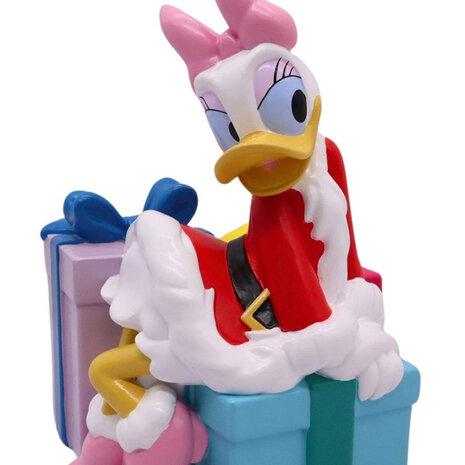 Disney - Disney Katrien Duck Kerstbeeld met Cadeaus 20cm – Handbeschilderd Kerstfiguur in Kerstjurkje Disney - Disney Katrien Duck Kerstbeeld met Cadeaus 20cm – Handbeschilderd Kerstfiguur in Kerstjurkje