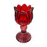 Melting Pot - Waxinelichthouder Tulp Rood Bordeaux Glas 8x14cm