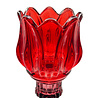 Melting Pot - Waxinelichthouder Tulp Rood Bordeaux Glas 8x20cm Melting Pot - Waxinelichthouder Tulp Rood Bordeaux Glas 8x20cm