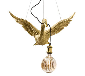 Werns - Hanglamp Ducky Vliegende Eend Goud 25x60cm Werns - Hanglamp Ducky Vliegende Eend Goud 25x60cm