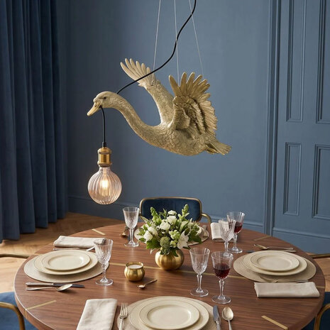 Werns - Flying Ducky Hanglamp Goud – Vliegende Eend met Gespreide Vleugels