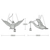 Werns - Flying Ducky Hanglamp Goud – Vliegende Eend met Gespreide Vleugels