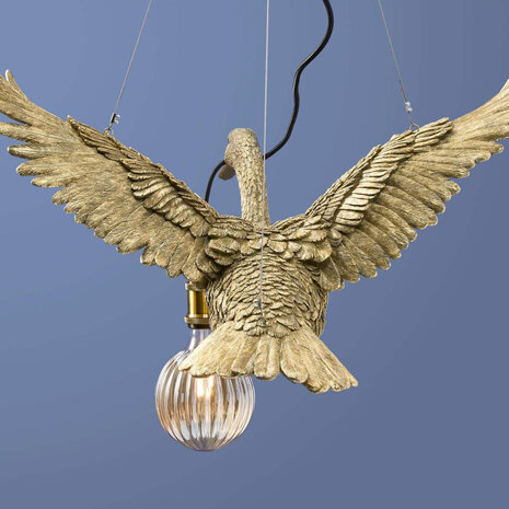 Werns - Flying Ducky Hanglamp Goud – Vliegende Eend met Gespreide Vleugels