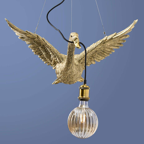 Werns - Flying Ducky Hanglamp Goud – Vliegende Eend met Gespreide Vleugels