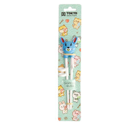 Tokyo Design Studio - Kinder Eetstokjes Konijn Blauw 22cm Tokyo Design Studio - Kinder Eetstokjes Konijn Blauw 22cm