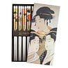 Tokyo Design Studio - Eetstokjes Set Geisha Wit Hout 22cm - 5 Paar Japanse Chopsticks met Geishamotieven in Luxe Cadeaudoos Tokyo Design Studio - Eetstokjes Set Geisha Wit Hout 22cm - 5 Paar Japanse Chopsticks met Geishamotieven in Luxe Cadeaudoos