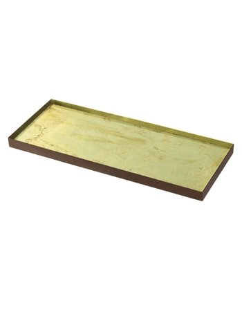 Gold leaf glass tray