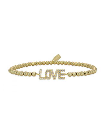 Ps Call Me Bracelet gold love strass