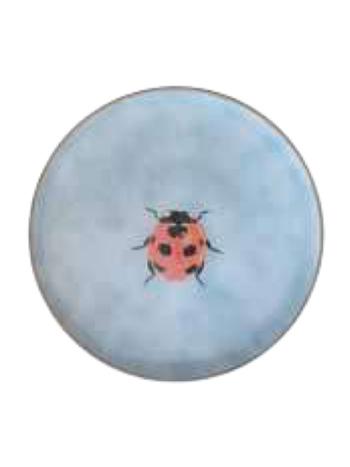 Les Ottomans Plate porcelain ladybird blue