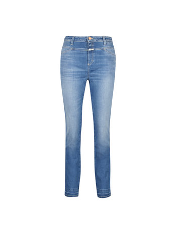 Closed Skinny pusher clean wash mid blue