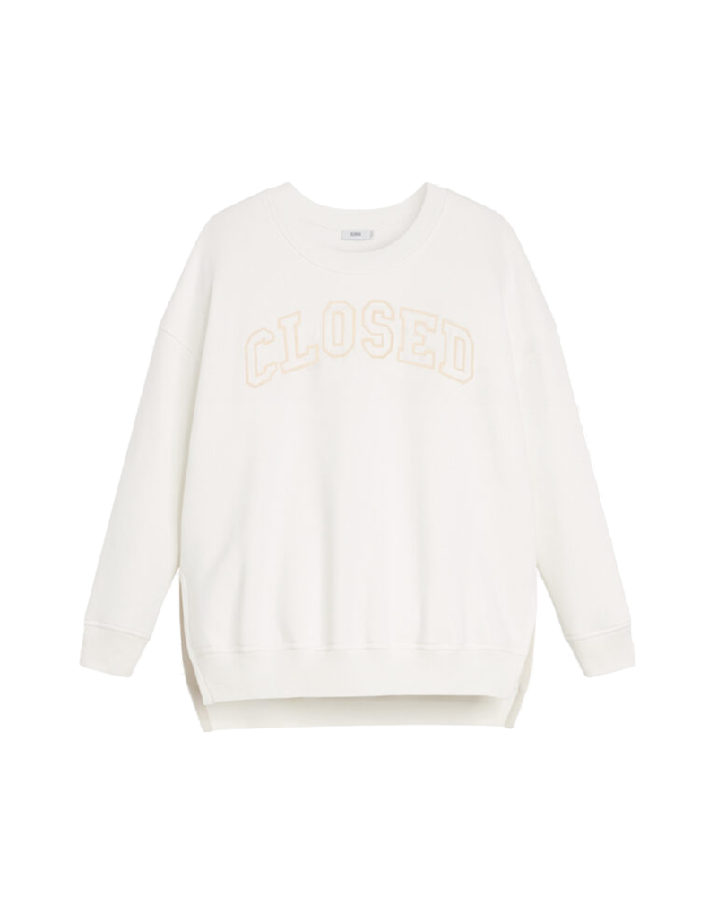 Closed Sweater logo slits ivory