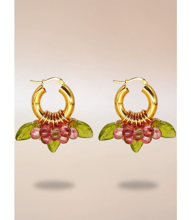 Annele Earrings Cranberry Queen