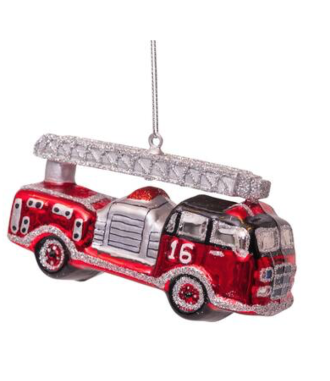 Vondels Amsterdam Kersthanger rode brandweer auto H6cm