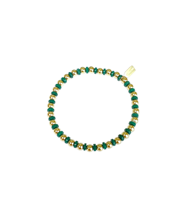 Ps Call Me Bracelet gold coloured mix green