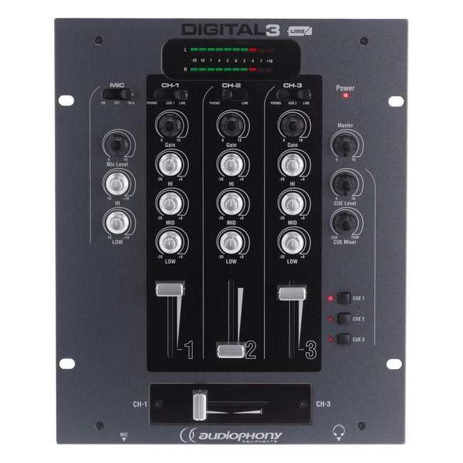 Audiophony DIGITAL 3 DJ-mengpaneel
