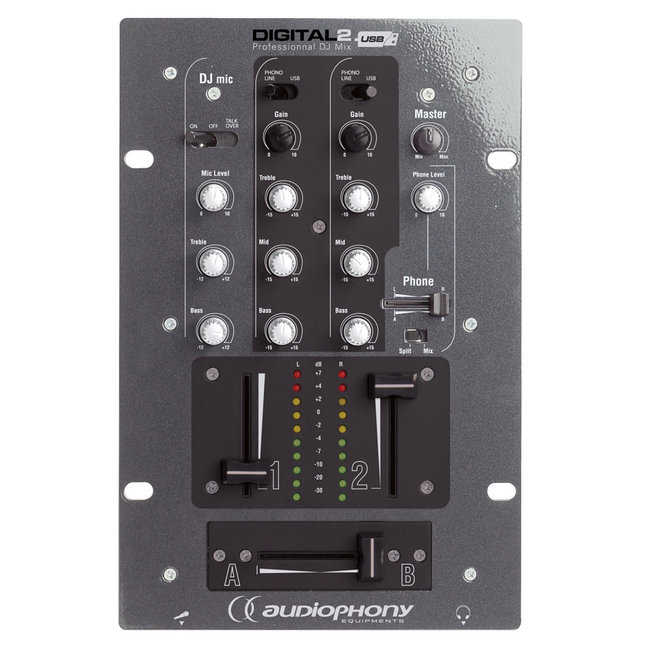 Audiophony DIGITAL 2 2-kanaals DJ mixer