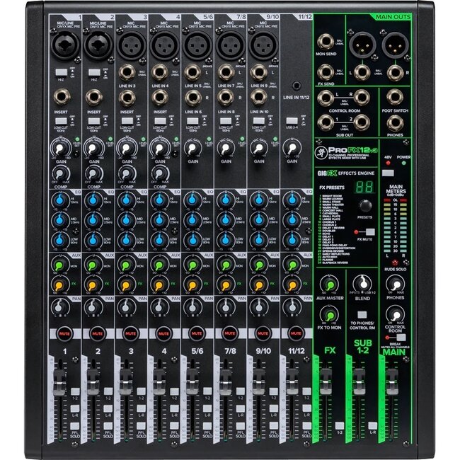 Mackie ProFX 12v3 12-kanaals professionele FX mixer