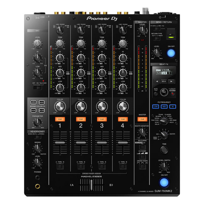Pioneer DJ DJM750MK2 4-kanaals hoogwaardige dj-mixer