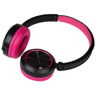 JB systems HeadZ Fuchsia lichtgewicht koptelefoon + microfoon