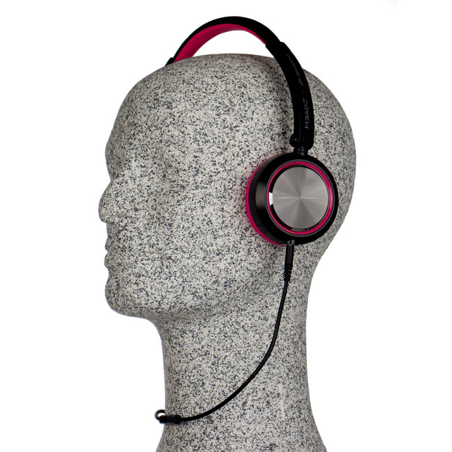 JB Systems HeadZ Fuchsia lichtgewicht koptelefoon + microfoon