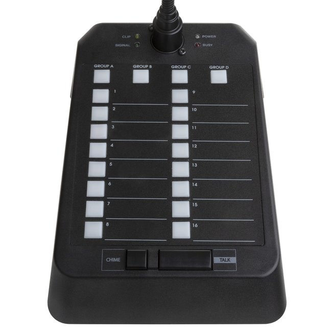 Audiophony MIC-DESK16M Tafelmicrofoon met 16 zones