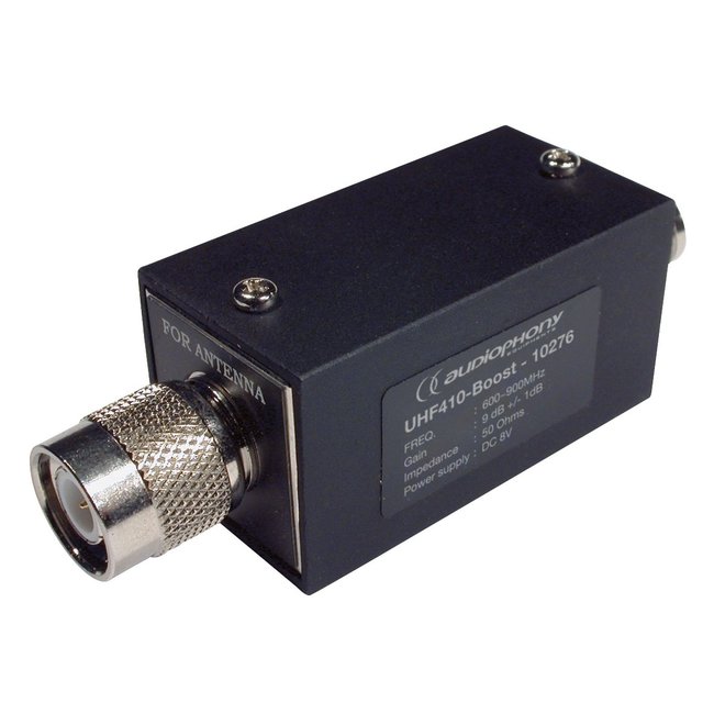 Audiophony UHF-410-Boost Antennebooster met BNC-connector