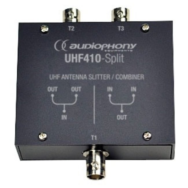 Audiophony UHF410-Split 2-in-1 IN/UIT lijnsplitser met BNC-connector
