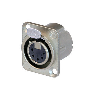 Neutrik NC5FD-LX Vrouwelijk XLR-chassisdeel vergrendelbaar D-size 5-pens