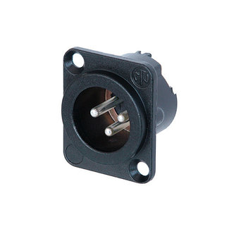 Neutrik NC3MD-LX-BAG Mannelijk XLR chassisdeel vergrendelbaar D-size 3-pens